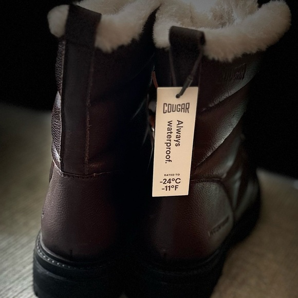 COUGAR “Vantage” Brown Leather Waterproof Combat Boot, size 8, - Picture 3 of 5